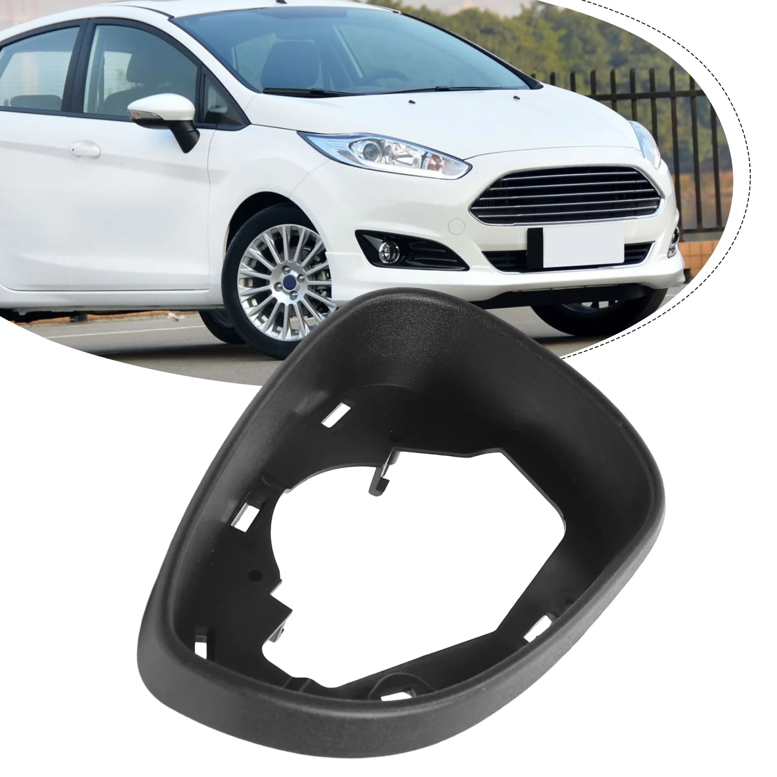 

Mirror Cover For B Max Replacement Frame Car Maintenance Vehicle Replacement Part User-Friendly Design Matte Black Finish