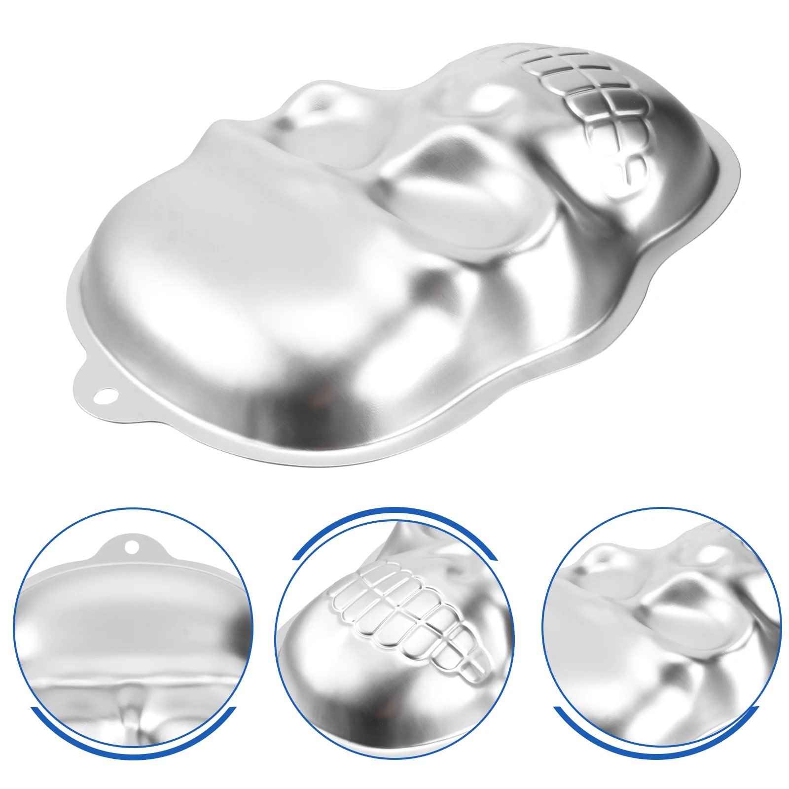 

Skull Cake Molds Aluminum Baking Pan Halloween Design Non Stick Flexible Silicone for Pudding Chocolate Fondant Approved