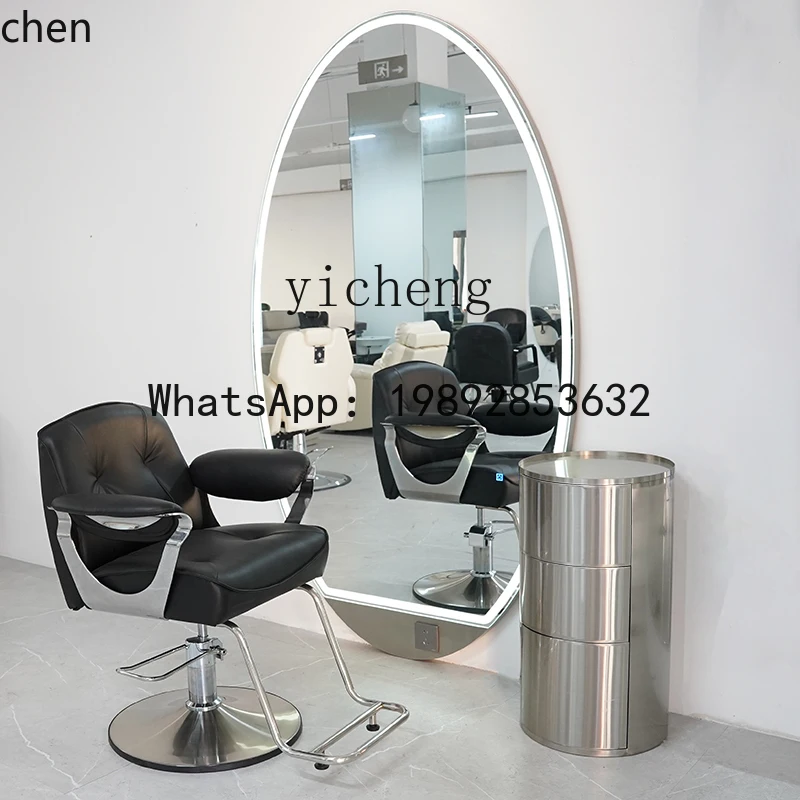 YFY  high-end hair salon mirror table hair cutting mirror cabinet floor mirror wall-mounted hair salon special chair