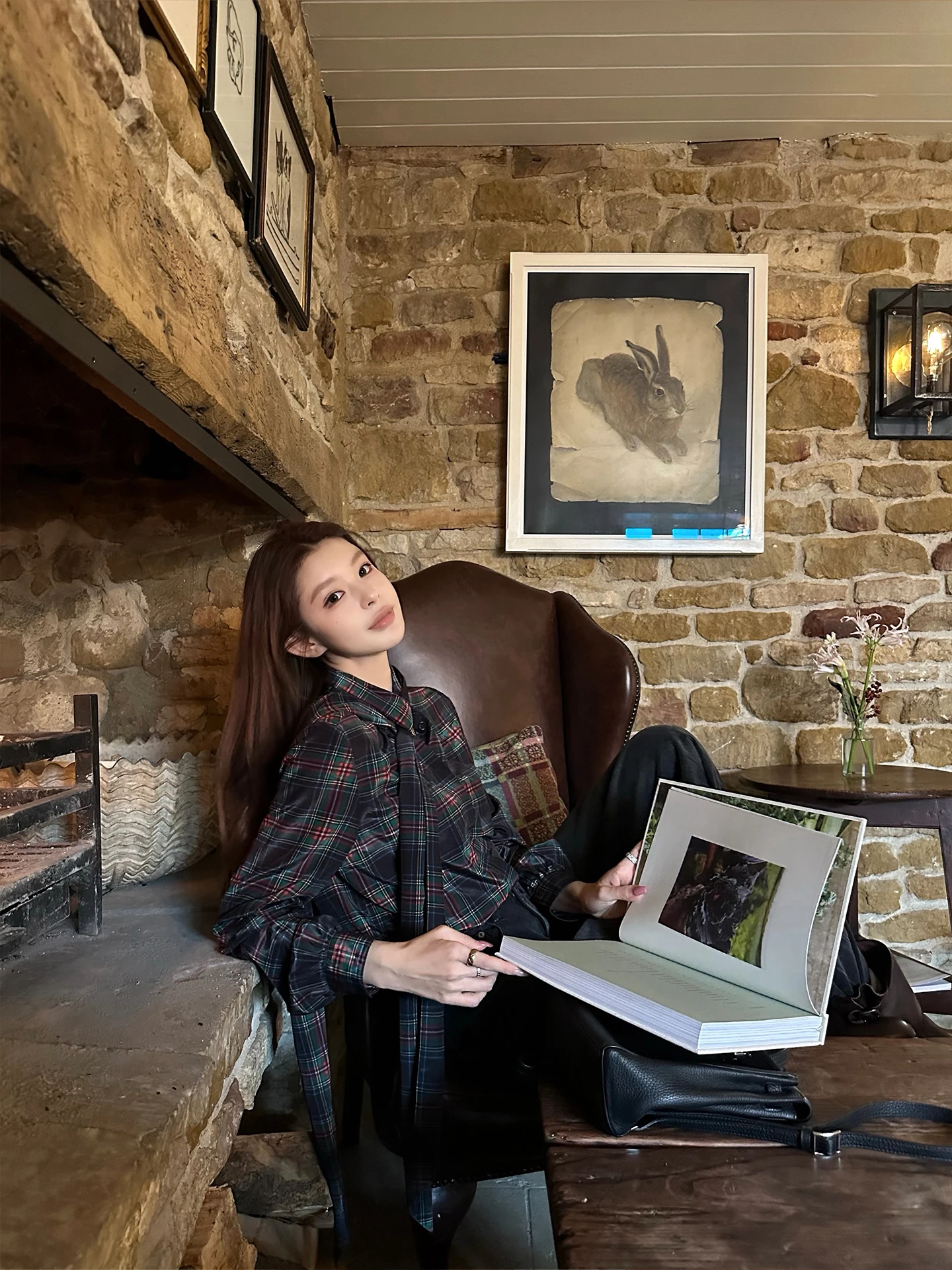 

Доброе утро, Fanfan: Коричневая клетчатая юбка-труба с принтом, съемная, винтажная, прямого кроя, для женщин