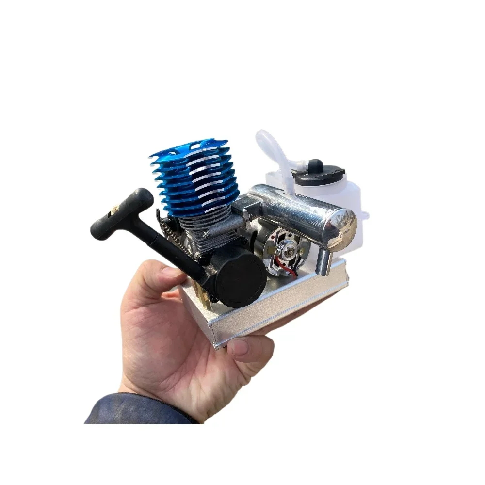 NF Miniature 18 Stage Methanol Generator Model DIY Micro Metal Engine Finished Model Pull Start Side Exhaust 12V Output