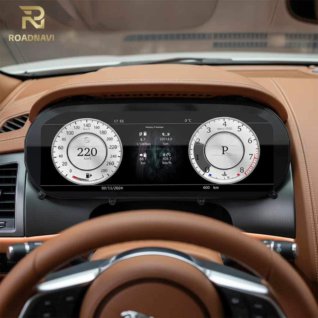 2026new RoadNavi Auto LCD Dashboard for 2005-2009 Range Rover Sport L320 Digital Cluster Instrument Virtual Cockpit Speedometer