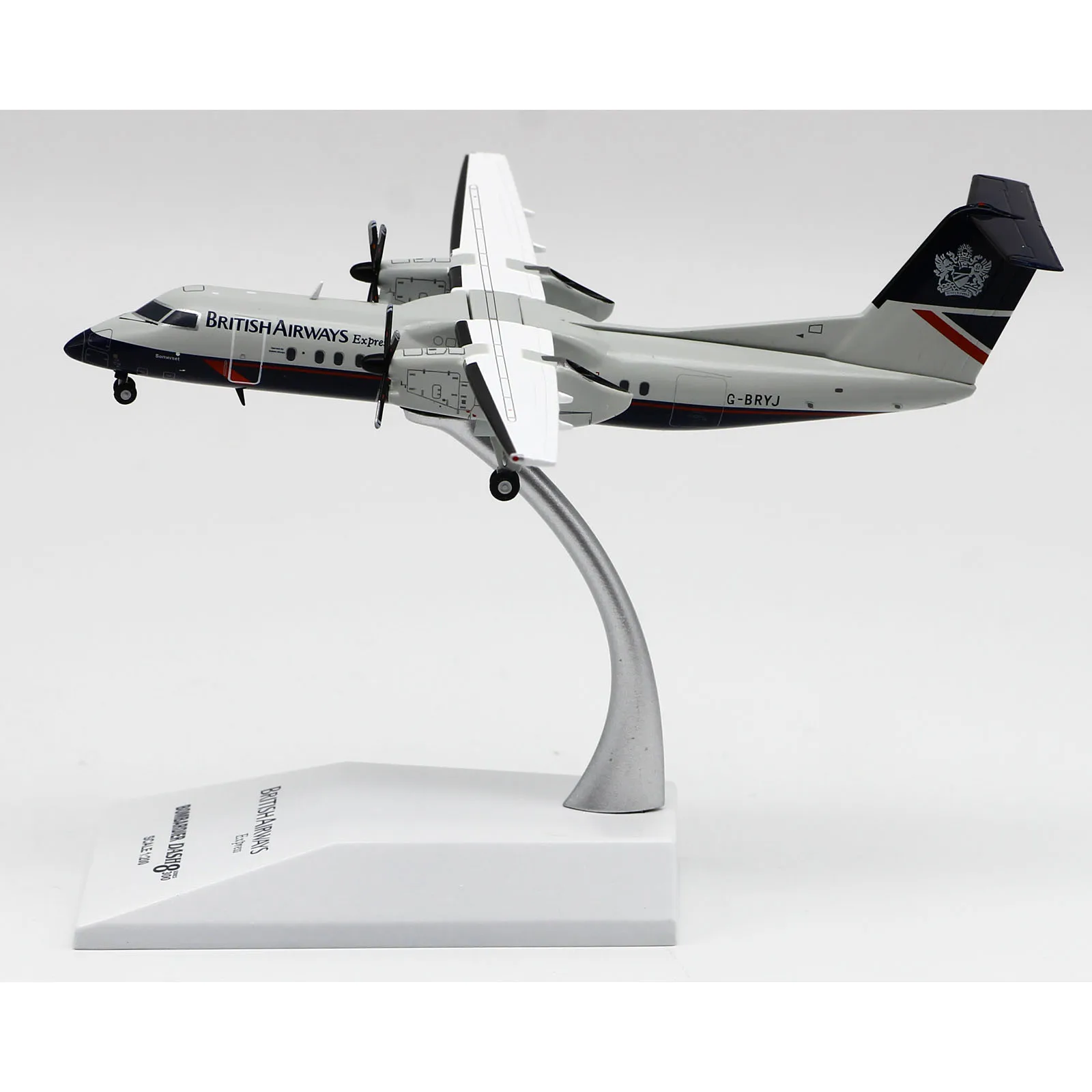 XX2279 Alloy Collectible Plane Gift JC Wings 1:200 British Airways Express Bombardier Dash8-Q300 Diecast Aircraft Model G-BRYP