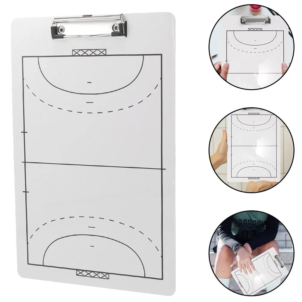 2pcs-handball-coaching-board-pvc-waterproof-dry-erase-double-sided-training-aids-for-team-strategy-planning-match-preparation