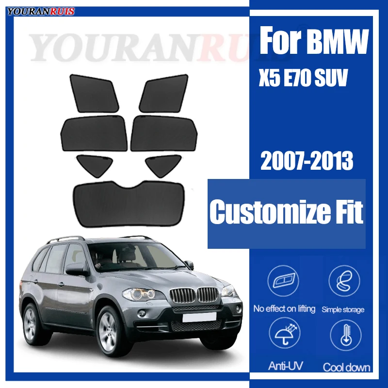 

Для BMW X5 SUV E70 2007-2013 магнитные автомобильные окна переднего лобового стекла солнцезащитный козырек автомобильные солнцезащитные шторы
