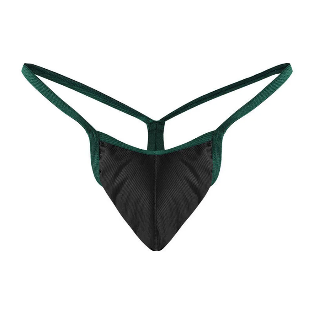Men Back HighFork Gstring Bulge Pouch Breathable Elastic LowRise Thong Underwear  Ice Silk Briefs Breathable Thread Briefs Short