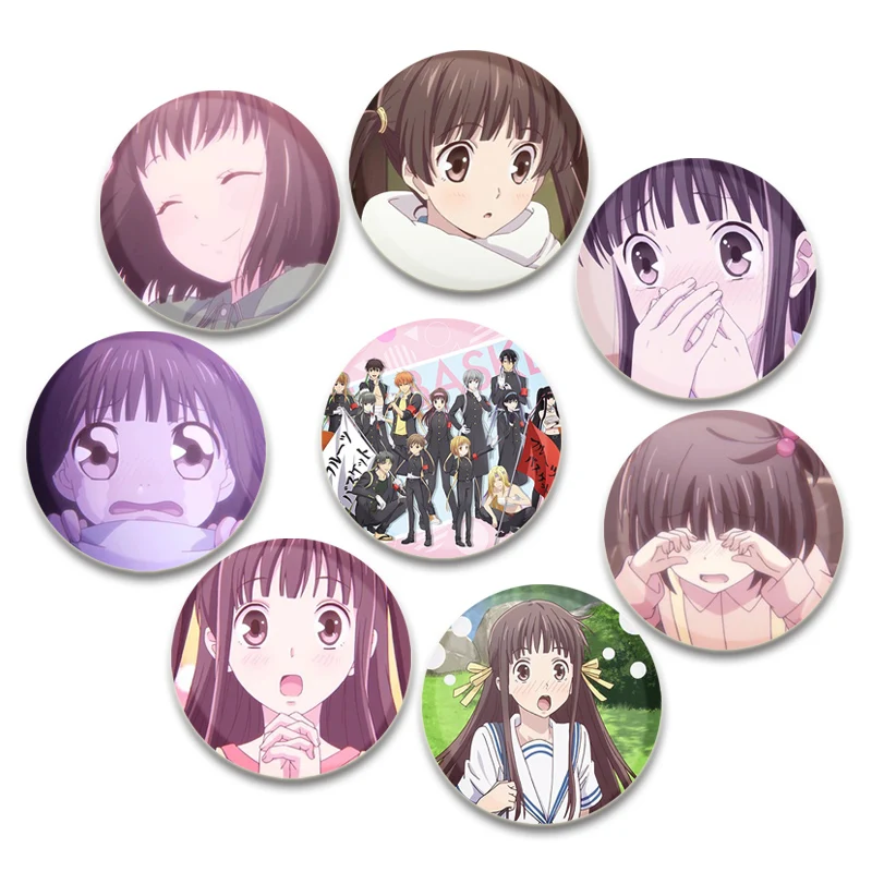 

Anime Fruits Basket The Final Pins Cute Cartoon Figure Honda Tohru Badge Handmade Brooches Breastpin for Backpack Clothes Gift