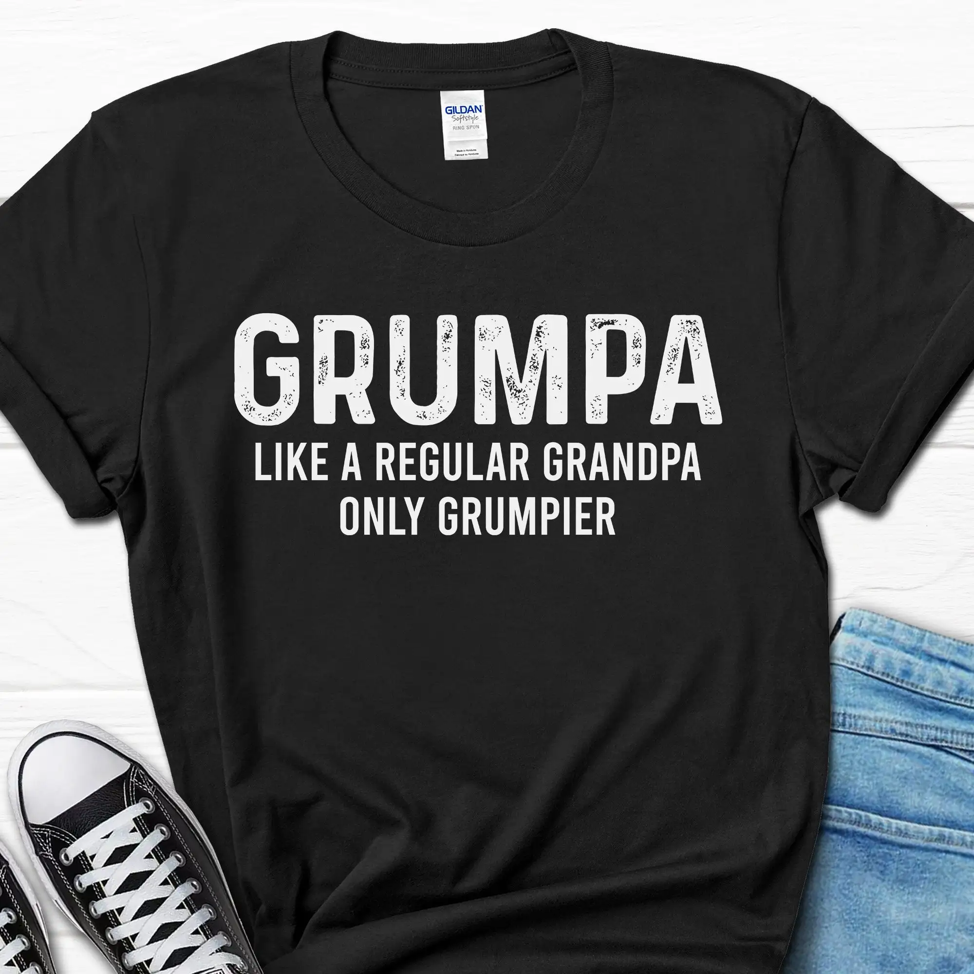 Grumpa как обычный дедушка, только Grumpier, футболка на День отца, забавный подарок папе, Папе Grumpa как обычный дедушка, только Grumpier, футболка на День отца, забавный подарок папе, Папе