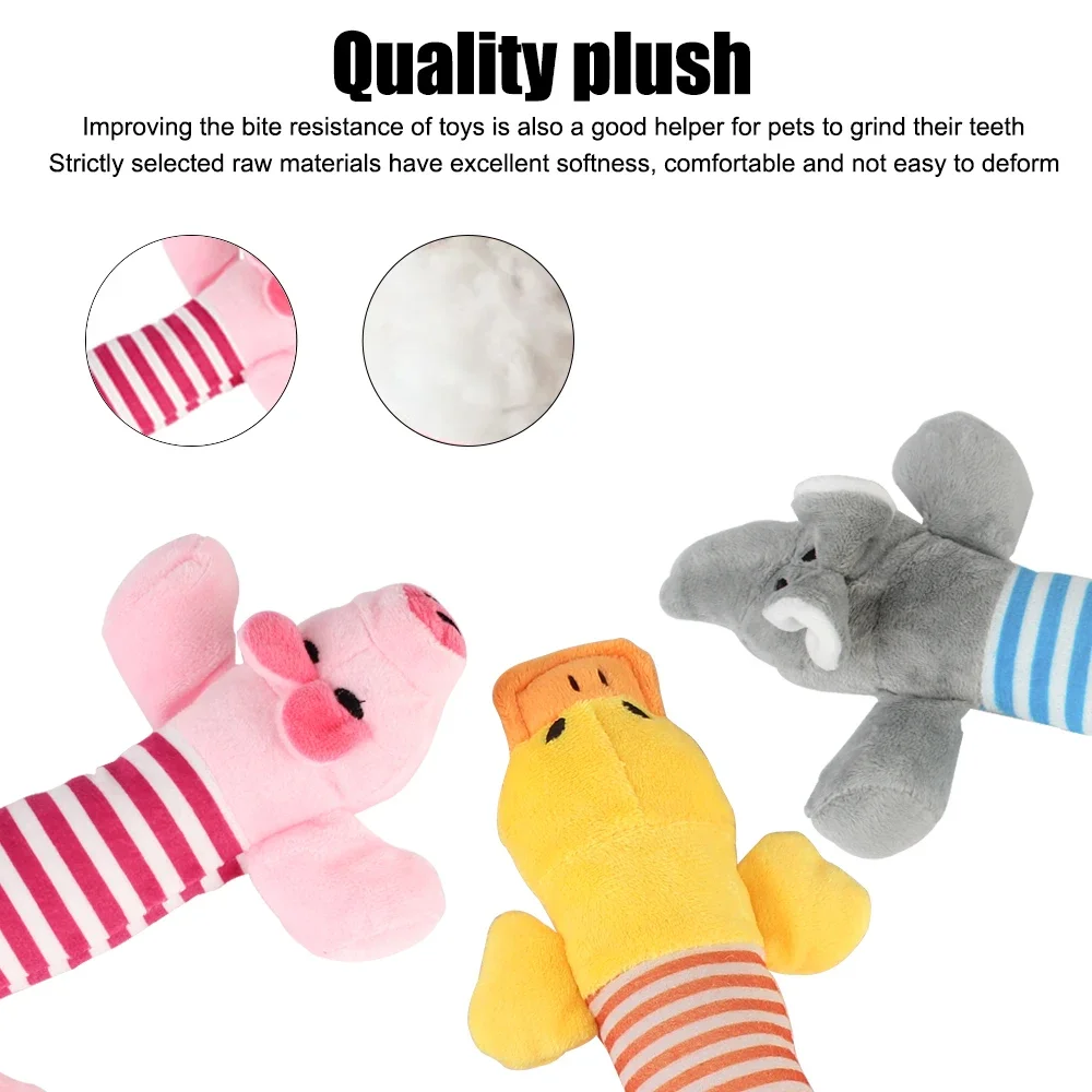 Pig Elephant Design Durable Interactive Dog Toy - Squeaky Chew Toy for Aggressive Chewers - Long-Lasting Pet Supplies - view 5