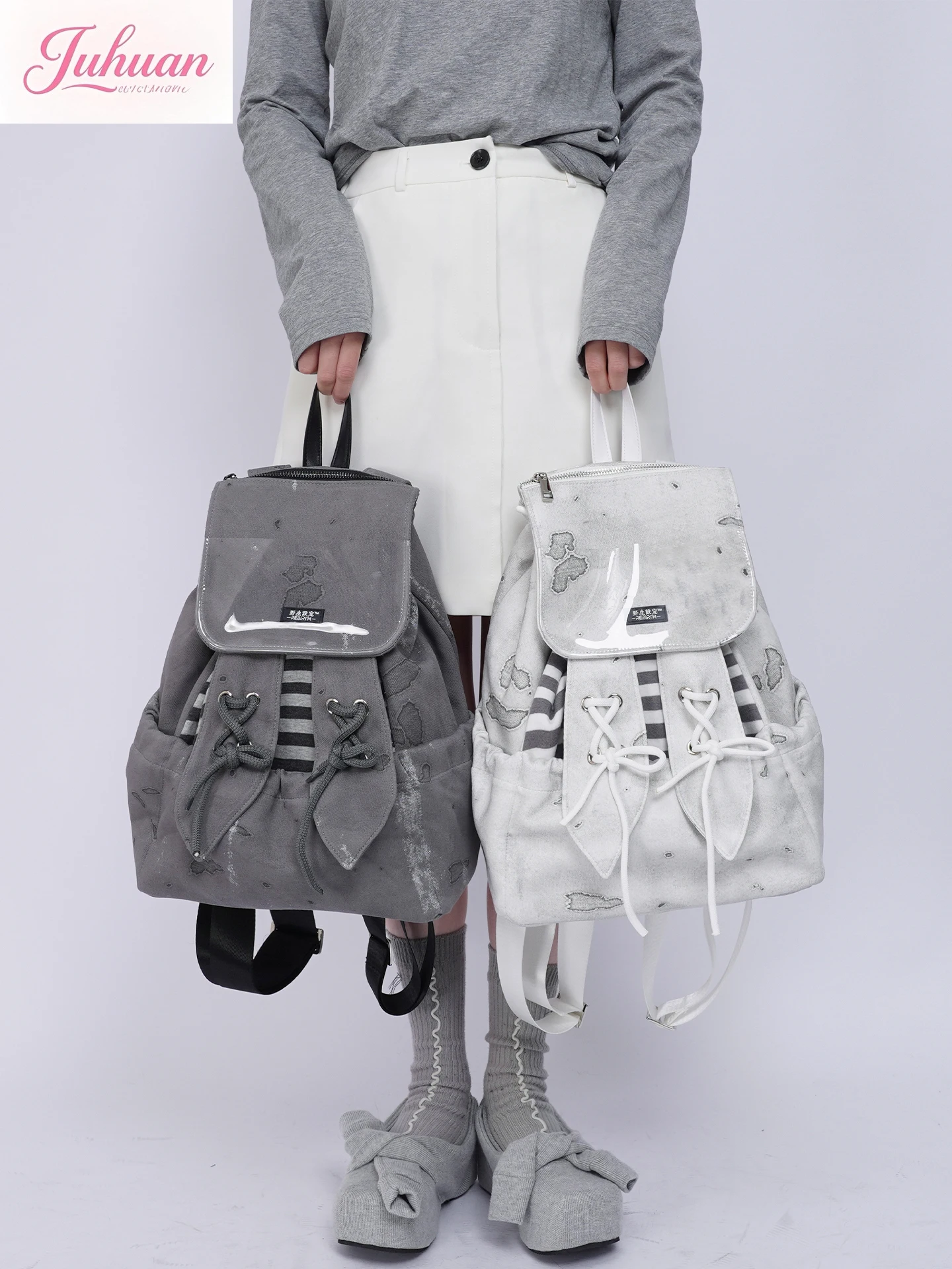 2025 Cartoon Rabbit Ears Backpack Female Student College Wind Two-dimensional Comic Exhibition Lta Bag Cute Schoolbag for Women