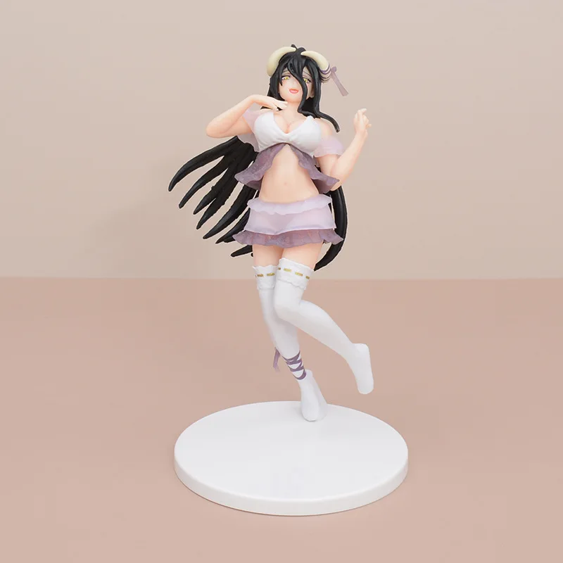 

18cm Overlord Albedo In Sexy Pajamas Beautiful Girls Anime Figure Model Statue Collection Desktop Decoration Ornament Toys Gifts