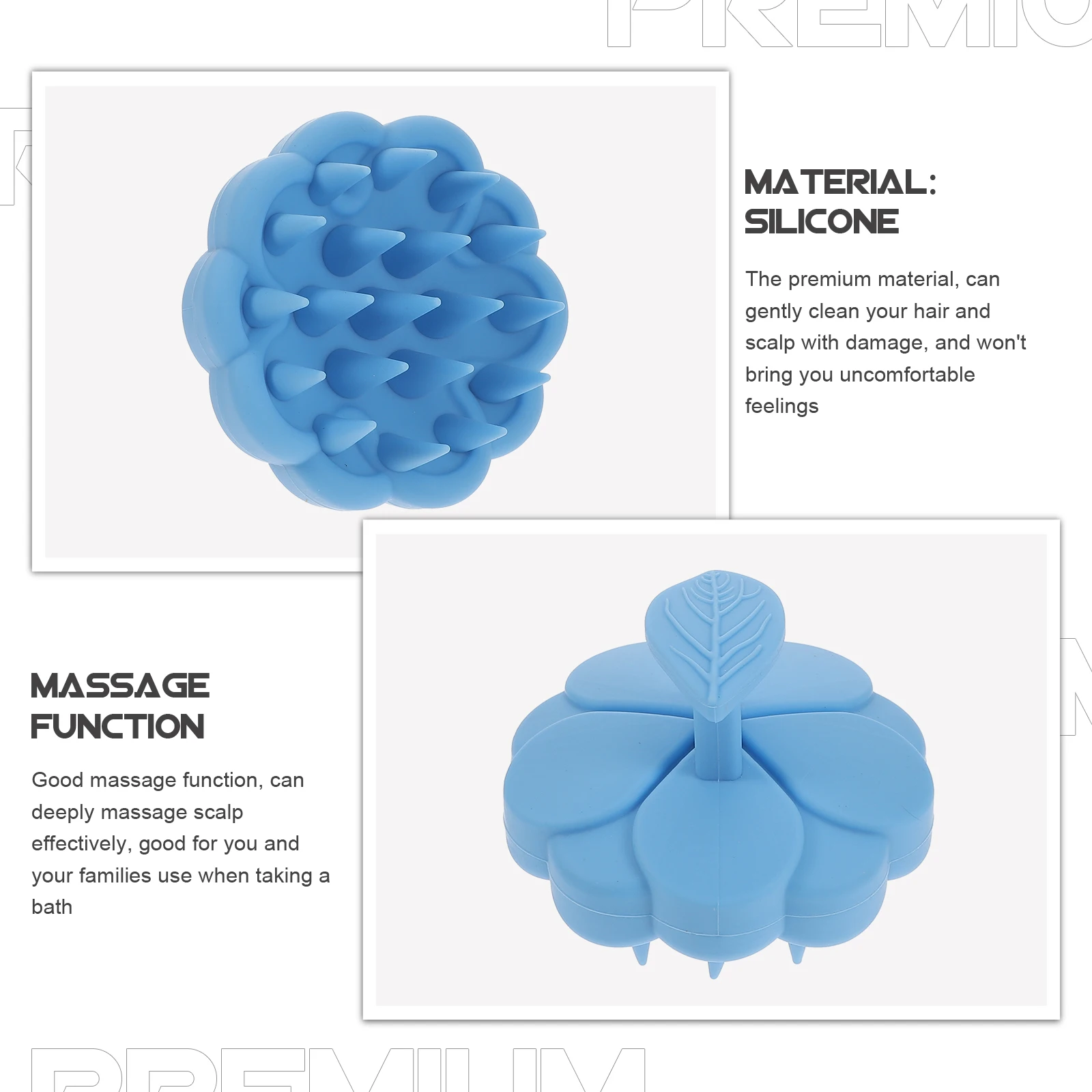 

Scalp Cleaning Massage Brush Hair Scrub Massager Tool Shower Silica Gel Scrubber Man