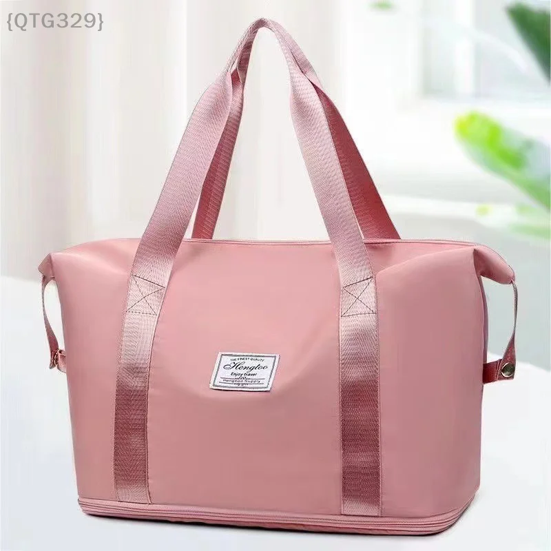 

{QTG329} Portable Women's Travel Tote – Expandable Nylon Waterproof Bag, Large Capacity, Lightweight & Foldable