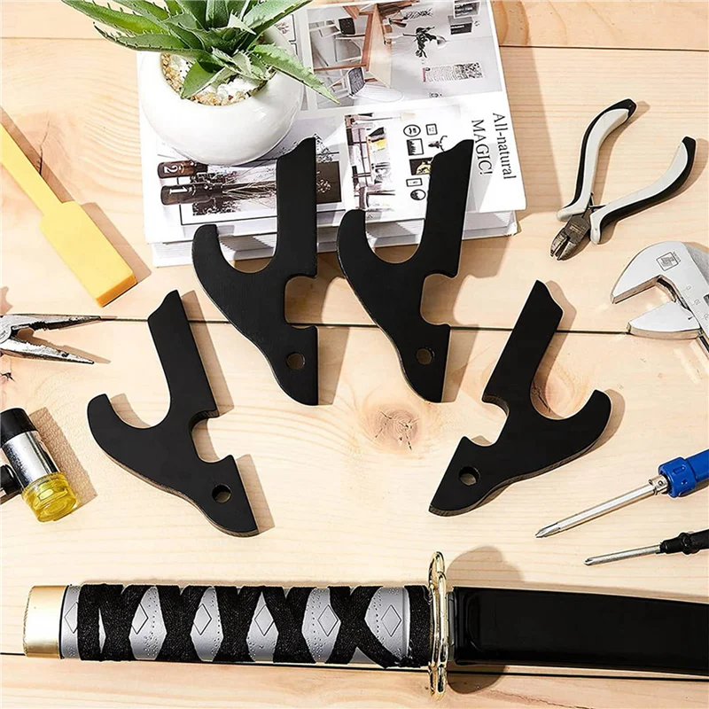 EDT-12 juegos de soporte de pared para espada, soporte ajustable para espada, soporte de madera para artes marciales, suministros de exhibición de montaje en pared samurái