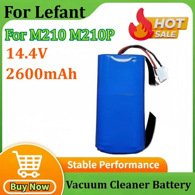 

Robot Vacuum Cleaner For Lefant M210 M210P 14.4V 2600mAh Battery Replacement GW002-A3-4S1P