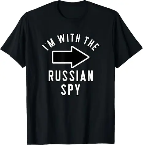 Halloween-Kostümshirts für Paare „Ich bin beim russischen Spion“ T-Shirt Y2K Persönlichkeitsdruck mit sarkastischem Spruch Neuheit – Detail 7