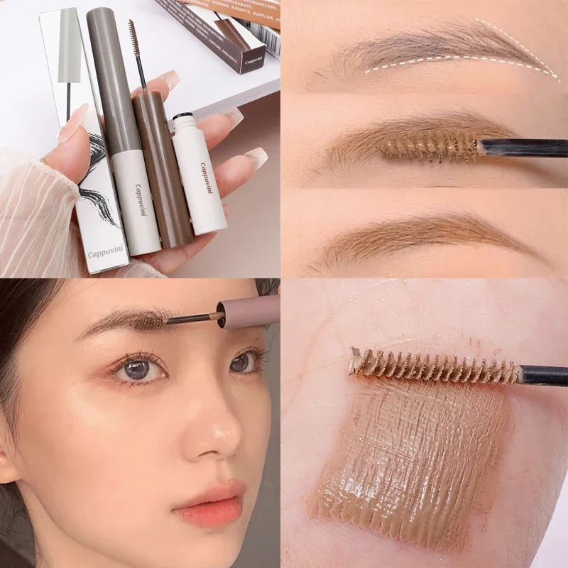 Eyebrow Dye Waterproof Long Lasting Coffee Brown Color Eyebrow Gel Paint Eyebrow Tint Mascara Makeup Tool Brow Enhancer Cream