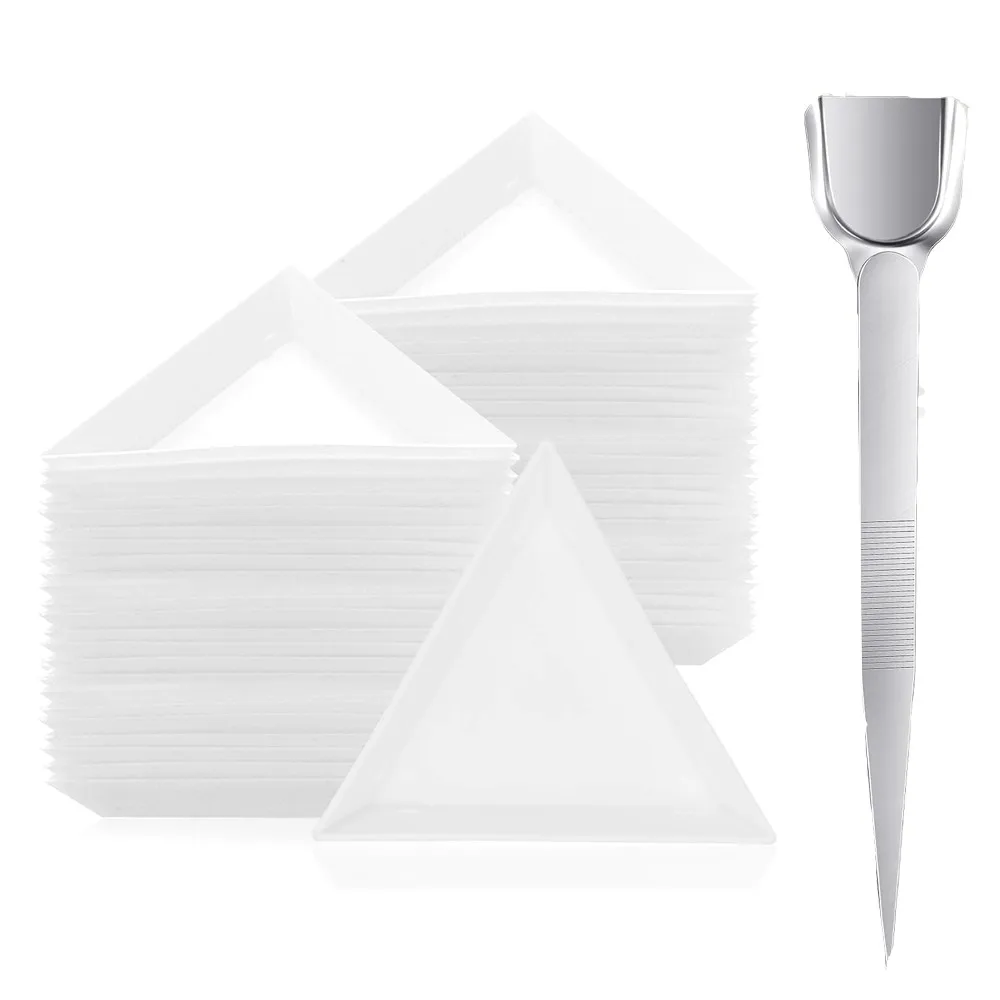 

11pcs Bead Sorting Trays and Scoop Piercing Ball Grabber Tool Rhinestone Sorting Tweezers for Jewelry Making Small Beads Stones