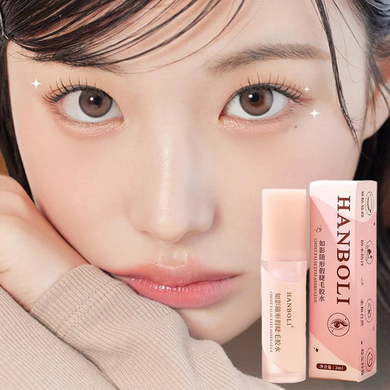 Cola para extensão de cílios postiços 3ml, à prova d'água, secagem rápida, longa duração, forte, sem irritação, transparente, ferramentas de elevação de primer