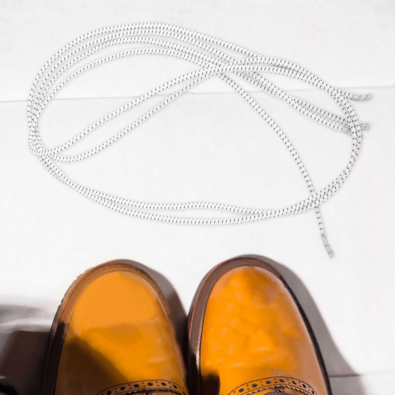 

Elastic Latex Shoelaces Accessories White Reflective Anti Loose Sports Shoes Laces Wear Resistant Outdoor Supply