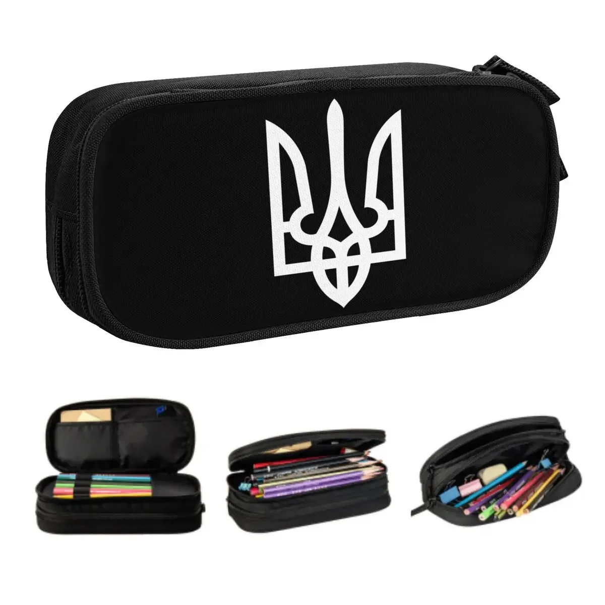 Ukraine Special Forces Korean Pencil Case Girl Boy Big Capacity Ukrainian Alpha Group Military Pencil Pouch Students Stationery