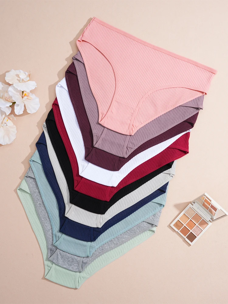 3ks/sada dámských krajkových kalhotek, sexy, s nízkým pasem, elastické kalhotky, jednobarevné, prodyšné, spodní prádlo, Ladeis - náhled 5