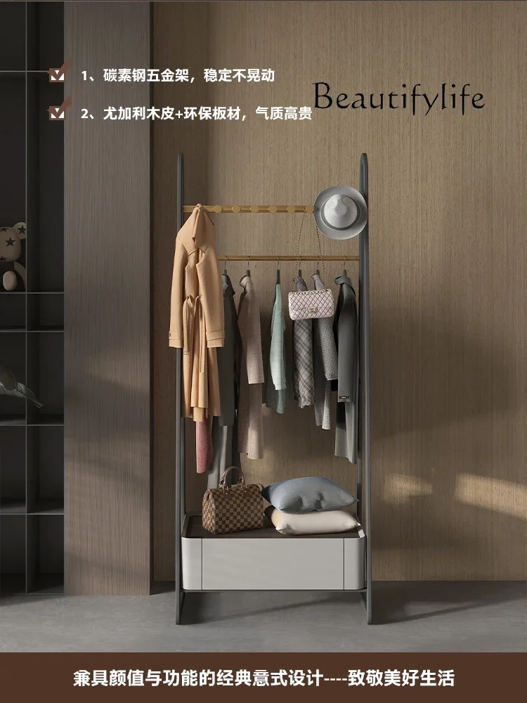 

Italian triangular coat rack indoor bedroom light luxury premium room floor hanger fashion