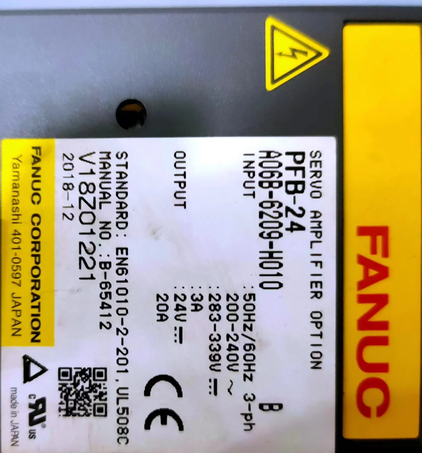 A06B-6209-H010 FANUC Servo  Amplifier option PFB-24 For CNC System