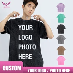 custom t shirt cotton embroid tshirt original T-shirt print design Personality Customization Brand Customization Short Sleeve