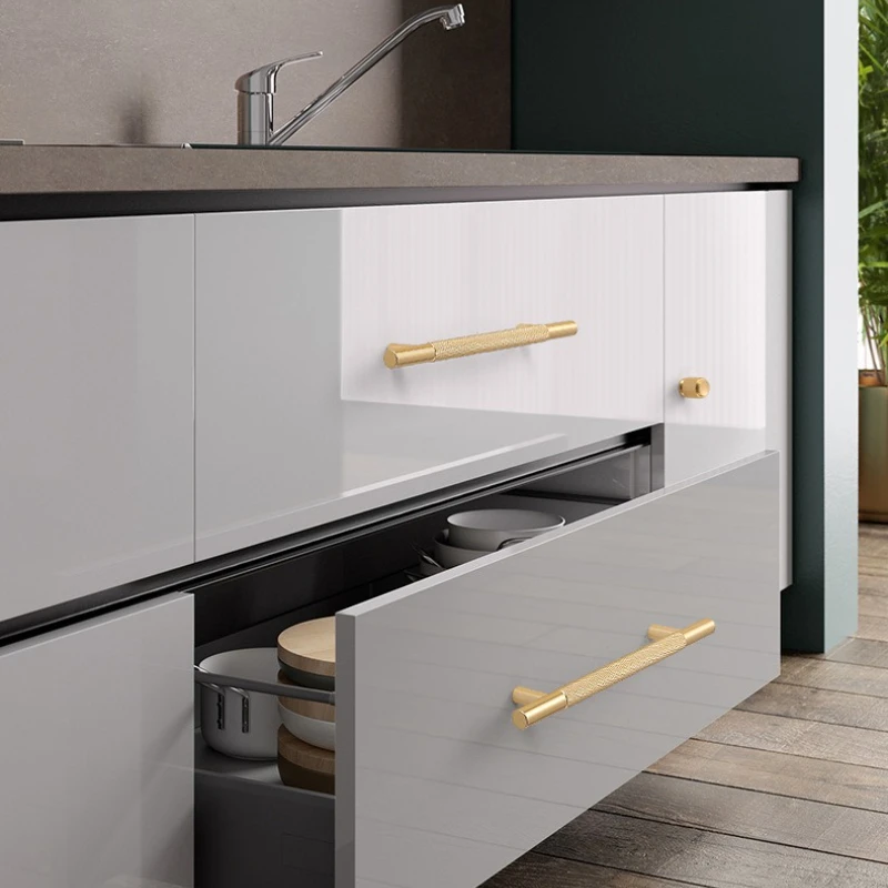 الذهب الأسود مخرش المطبخ دولاب خزانة مقابض التخزين خزانة T بار باب خزانة الملابس يسحب مقابض الأبواب مقابض لقطع الأثاث المنزل #4