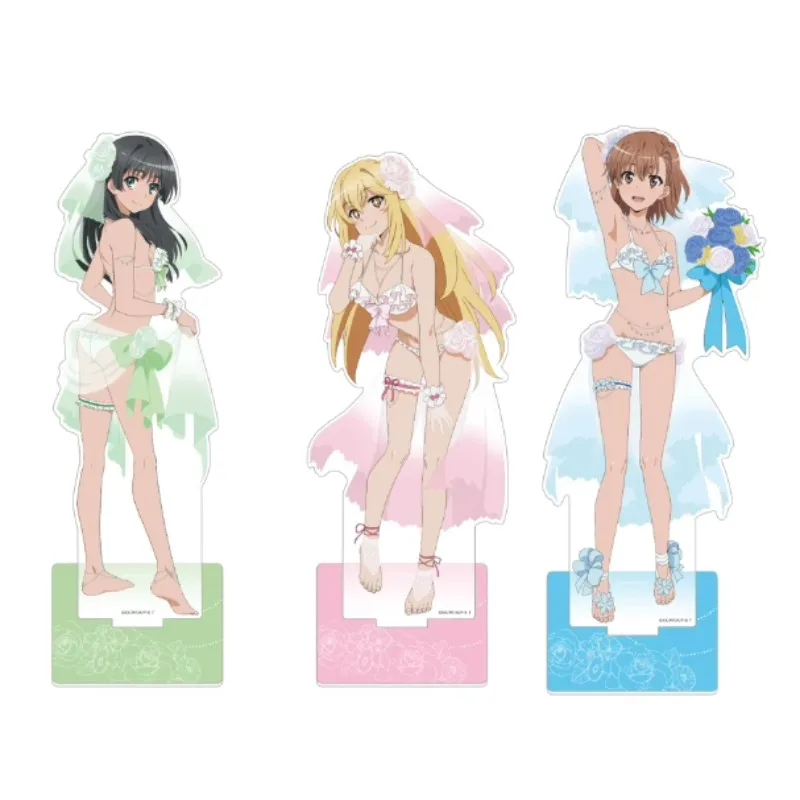 Game Saten Ruiko Mikoto Misaka Shirai Kuroko Acrylic Stands Doll Anime Figure Model Cosplay Toy for Gift