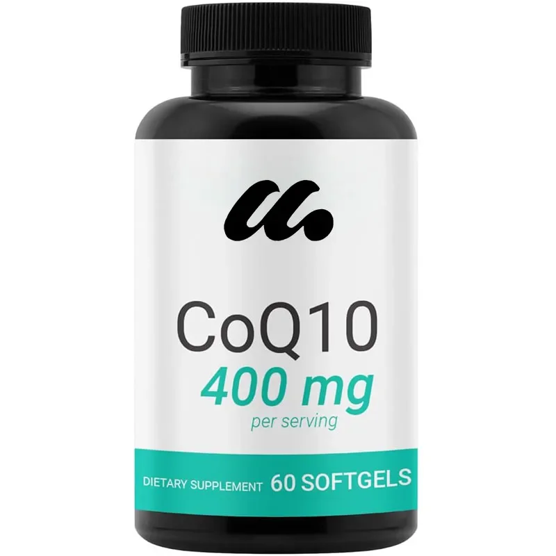 CoQ10 400mg kapsul-kualitas tinggi koenzim Q10- Co Q-10 200mg kapsul lunak/400 mg-60 kapsul per menyajikan