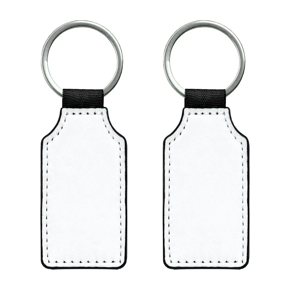 DIY Dye Sublimation Blanks Keychain Creative Rectangle Heat Transfer Keyring Pebbled Grain Heart