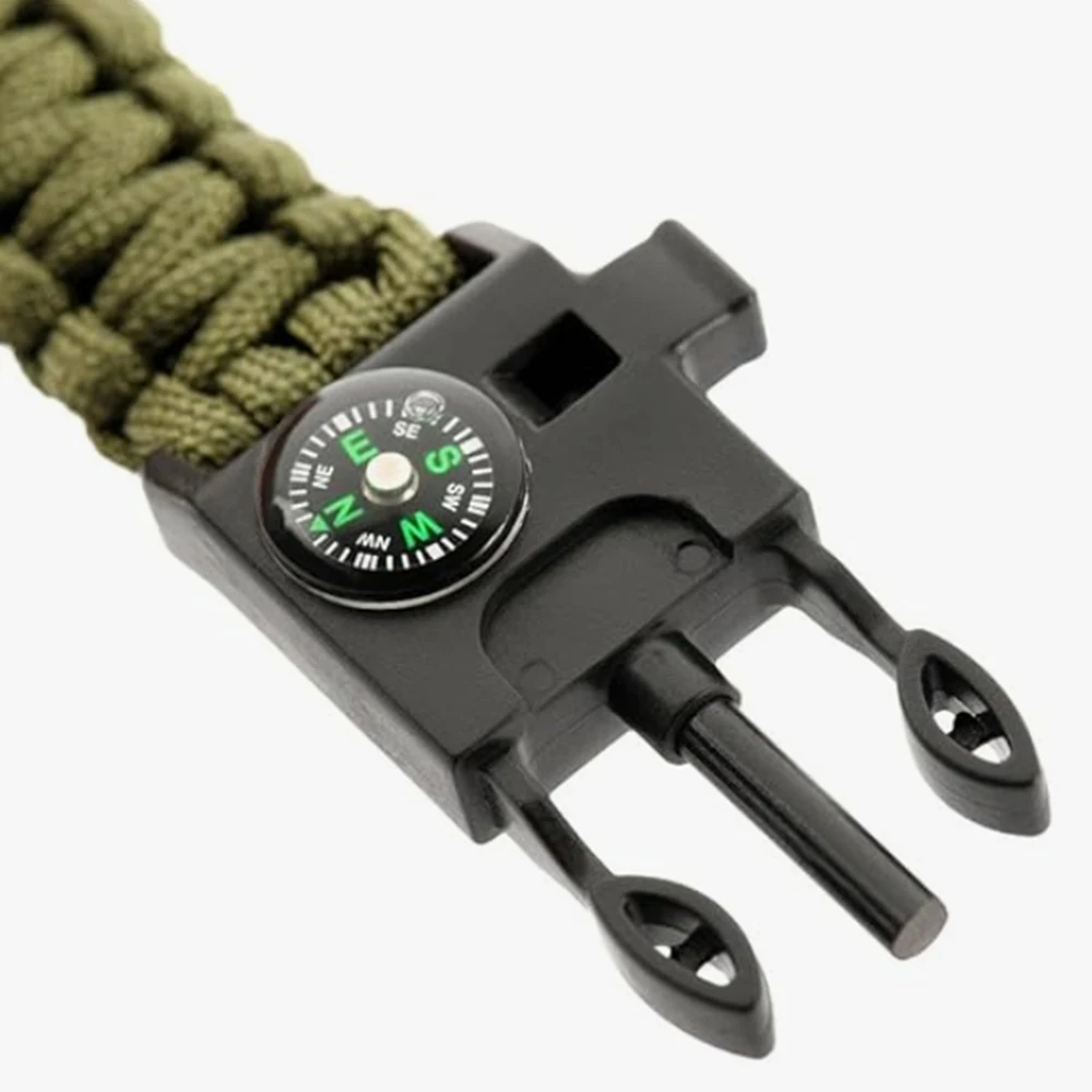 5-in-1 Outdoor Multifunktions Paracord Überleben Armband Männer Frauen Camping Abenteuer Notfall Rettung Überleben Seil Armband ﻿ ﻿