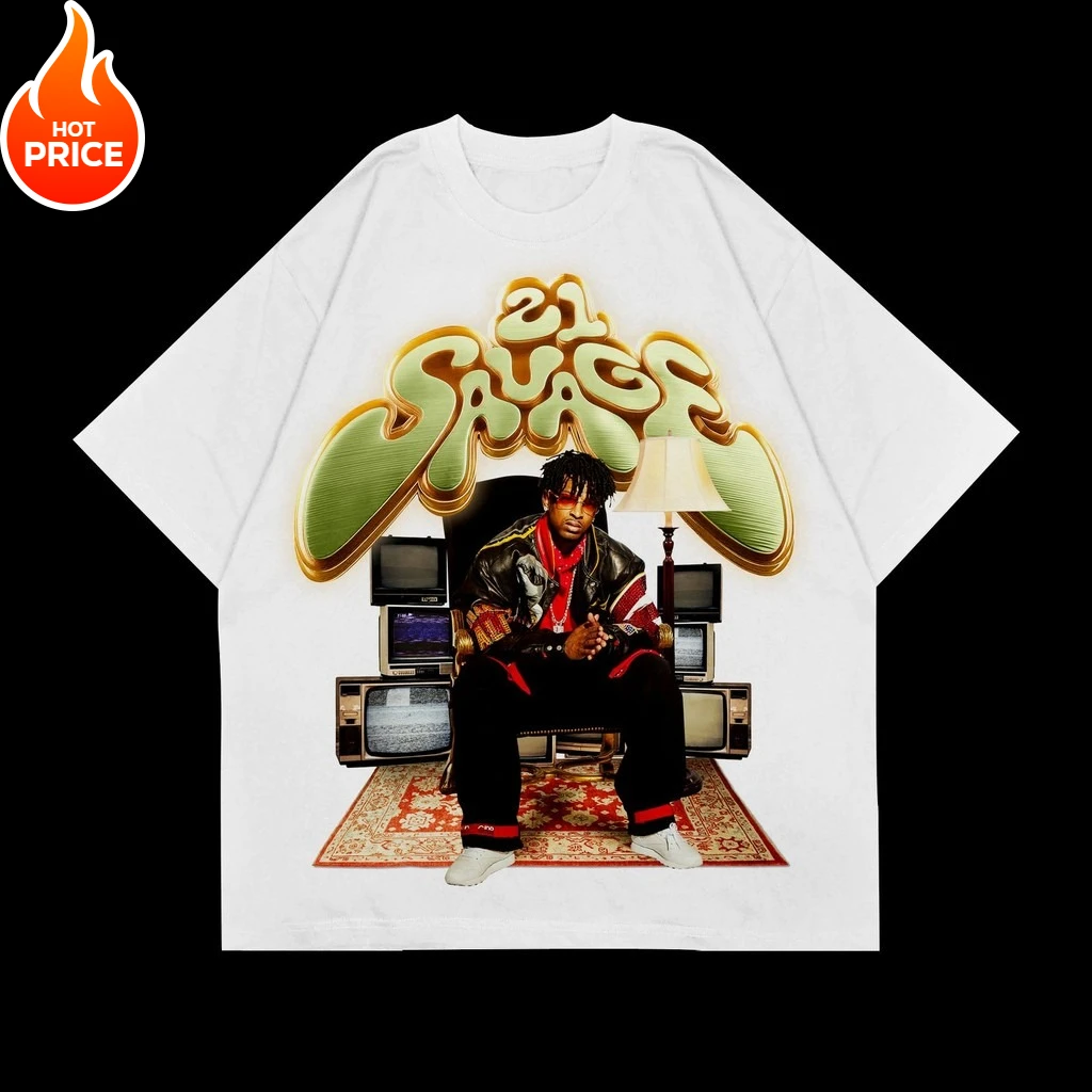 

Beauty Hip Hop SAVAGE Oversized T-shirt Oversized T-shirt Summer New Men's and Women's Retro Fashion Top