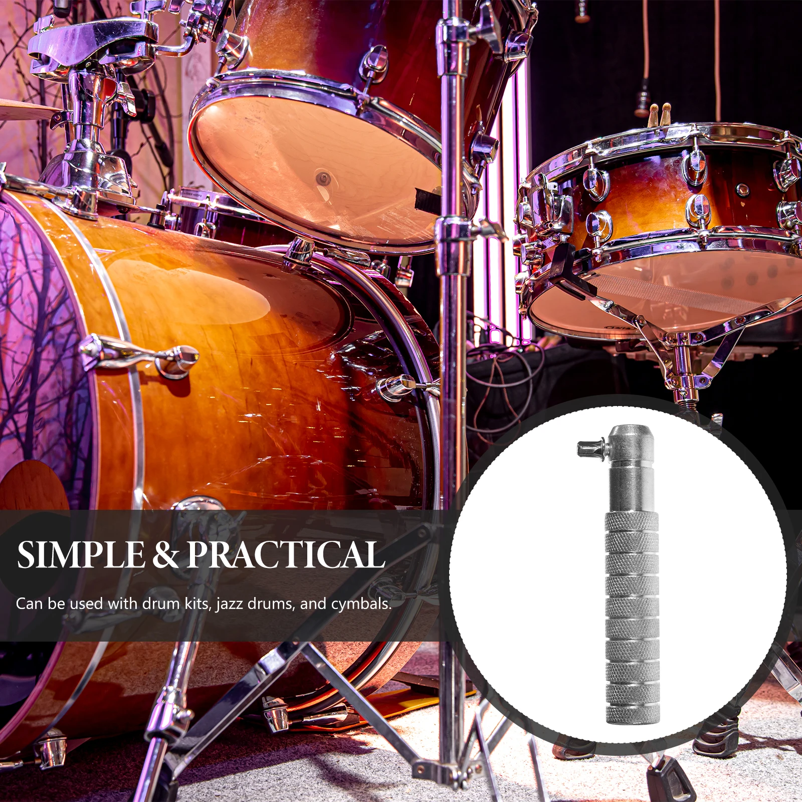 

Drum Counterweight Alloy Metal Boom Stand Cymbal Arm Durable Stable Accessories Parts Clamp Pole Easy Install Quick