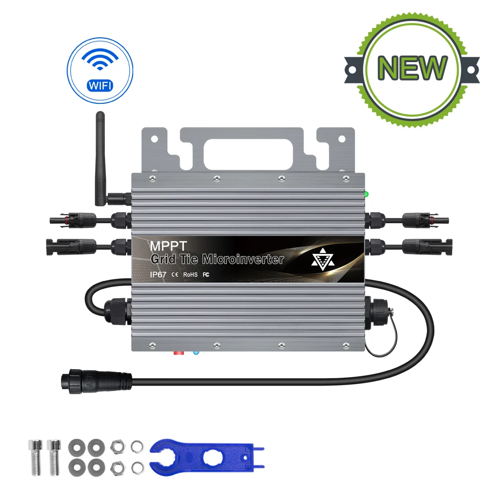 

800W 22-60VDC 80-260VAC Solar Grid Connected Micro Inverter With WiFi and real-time Discharge Monitoring on Mobile Phone