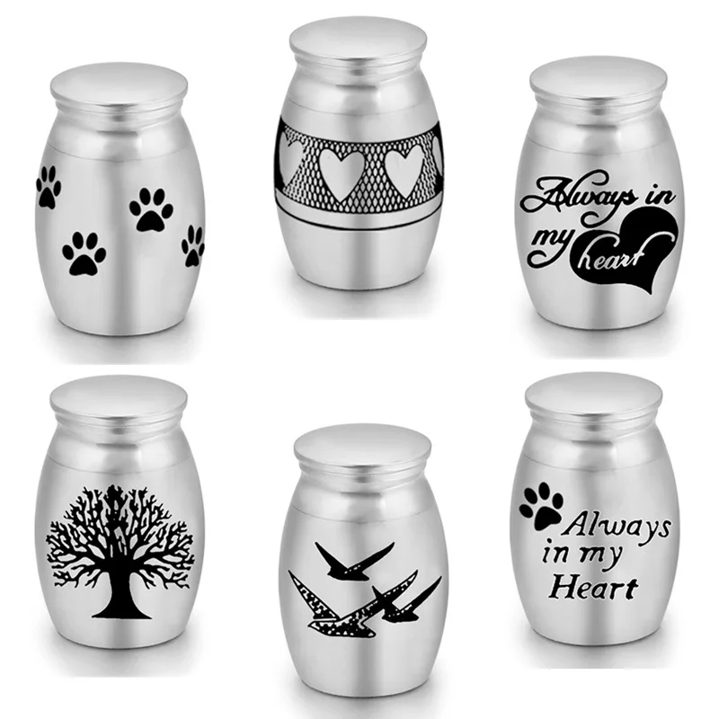 Stainless Steel Dog Urns Dog Cat Bird Mouse Cremation Ashes Hair Container Sealed Funeral for Dogs Pet Souvenir Jar