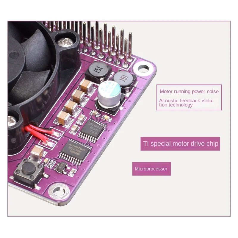 Nvarcher-Ventilateur de refroidissement Raspberry Pi, radiateur audio pour carte mère 4B/3B +