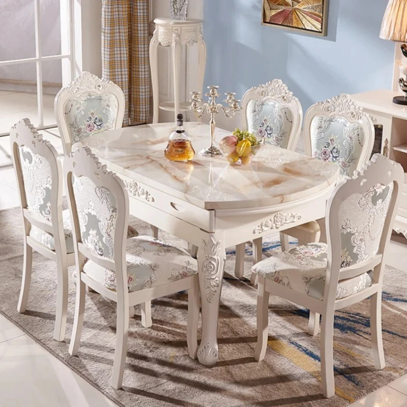

European Modern Nordic Dining Table Light Luxury Designer Extendable Dining Table Restaurant Kitchen Muebles De Cocina Furniture