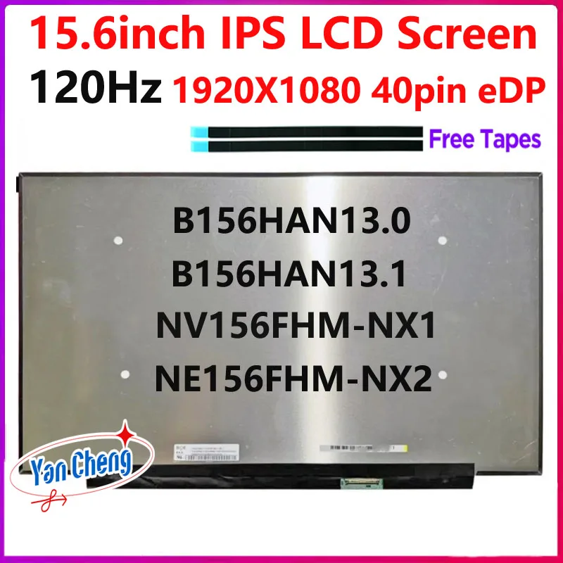 Imagem -01 - Tela Lcd do Portátil para Lenovo Legion 156 120hz B156han13.1 Ajuste B156han13.0 Ne156fhm-nx2 Nx1 515arh05h S7-15imh5 40pin Edp tela lcd do portatil para lenovo legion 156 120hz b156han131 ajuste b156han130 ne156fhm nx2 nx1 515arh05h s7 15imh5 40pin edp 01
