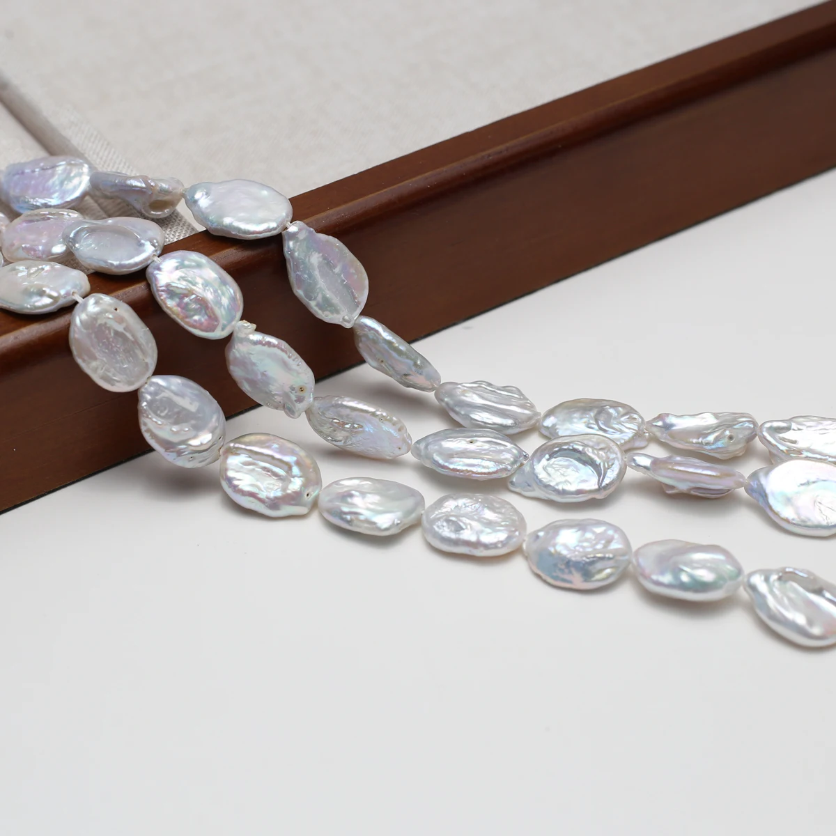 

12x16mm AAA Natural Freshwater White Round Oval Baroque Pearl Bead Jewelry Make Gift DIY Necklace Bracelet Accessories Wedding