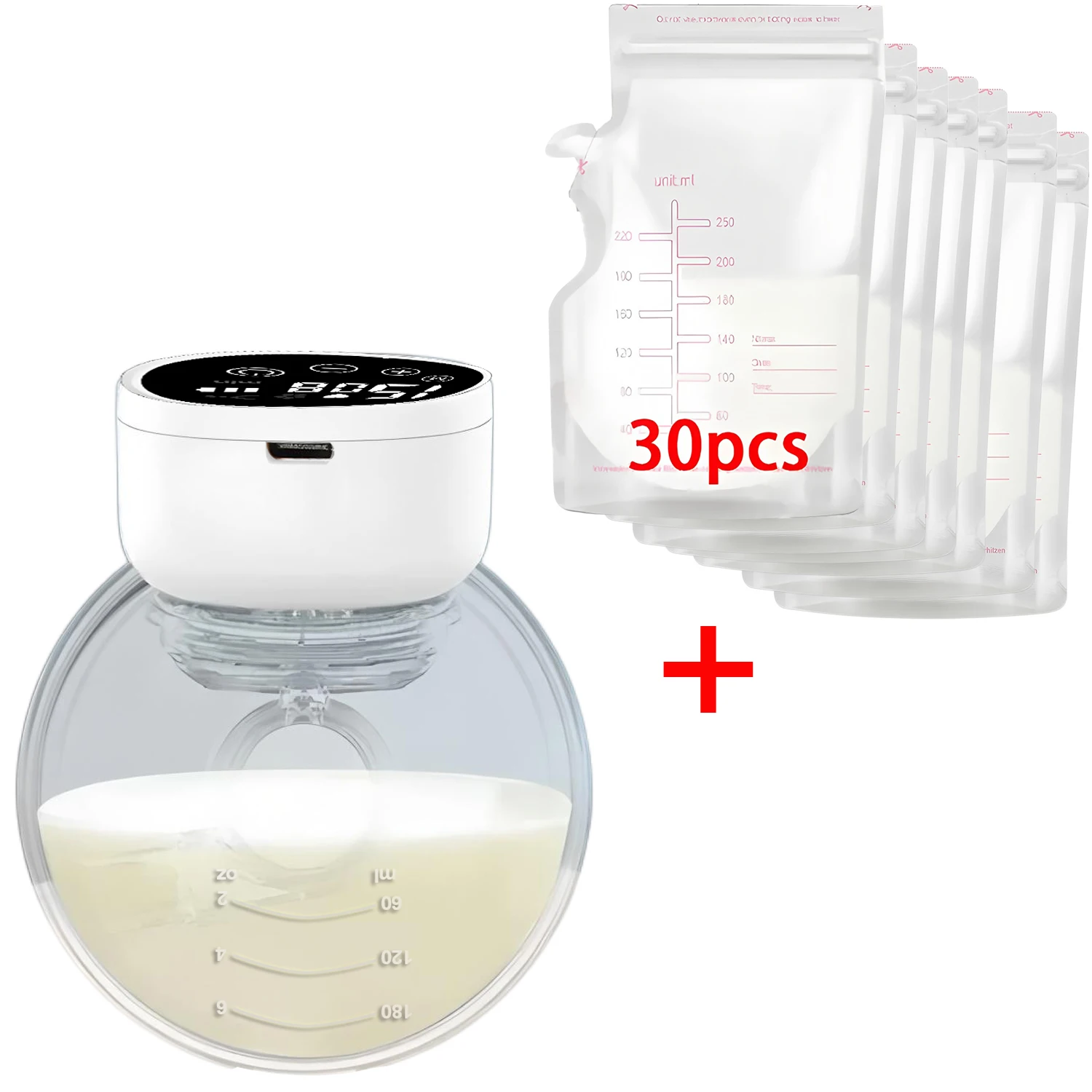 F1 Wearable Breast Pump Hands Free Electric Portable Wearable Cup Suction Levels Comf Milking Machine Automatic Breast Pump
