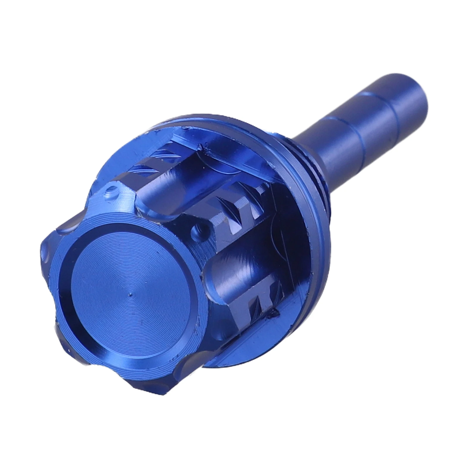 Motorcycle Oil Dipstick Aluminum Alloy CNC Hexagon Plum Blossom Style for Accurate Oil Level Checking and Engine Protection