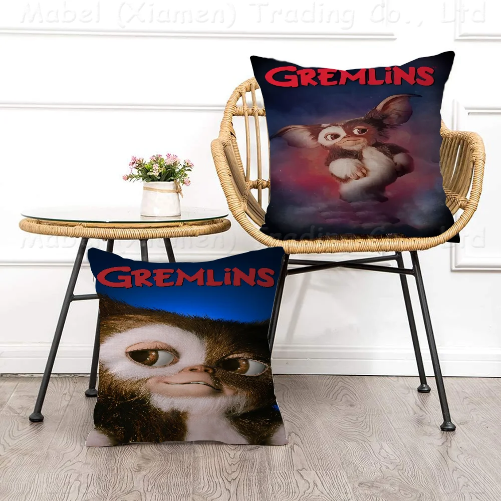 

Classic Movie Gremlins Stitch Lucky Dragon Pillow Cover Sofa Cushion Cover Home Room Decoration Children Gift