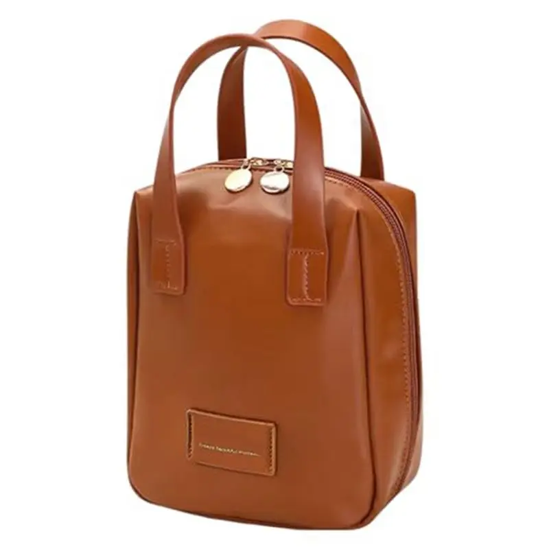 Portable Cosmetic Bag Waterproof PU Leather Travel Storage Bag Toiletries Out-Of-The-Skin-Care Bag-A55K