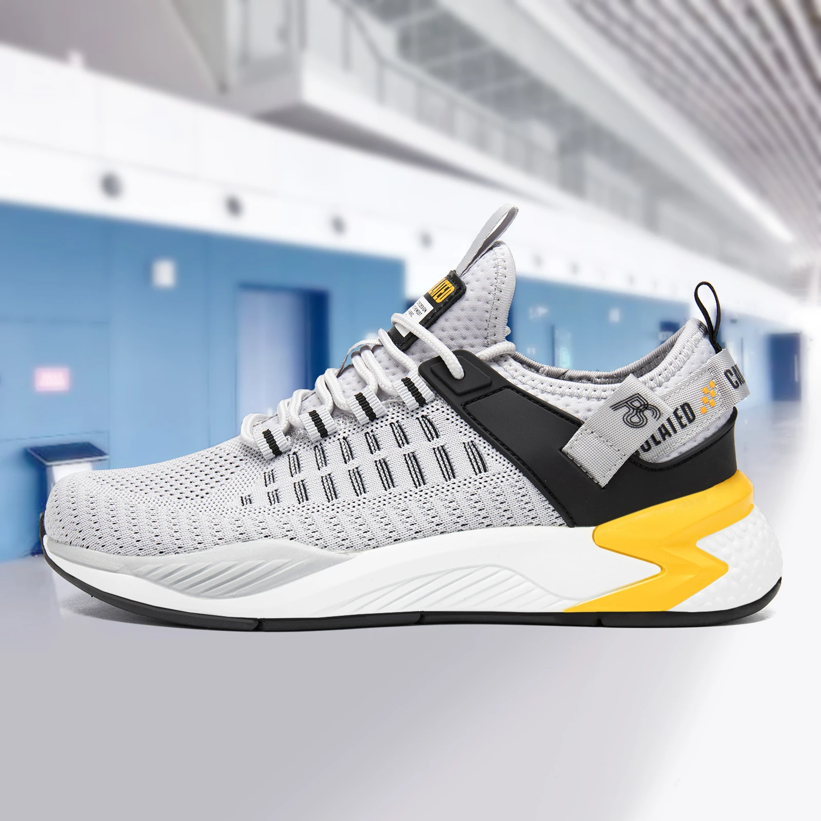 Baasploa Men's Running Shoes New Lightweight Breathable Men Sneakers Mesh Wear-resistant Casual Male Non-slip Walking Gym Shoes
