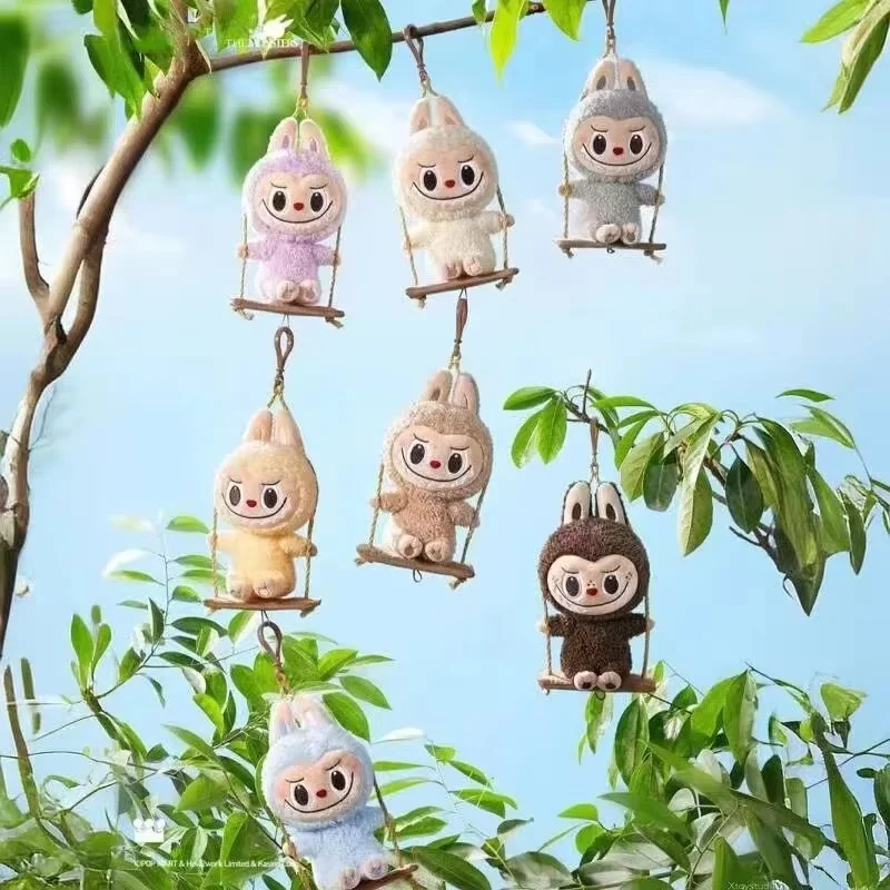 In Stock Authentic Blind Box Labubu Woodworking Workshop Series Swing Bag Pendants Desktop Ornaments Collectible Toy Kids Gift