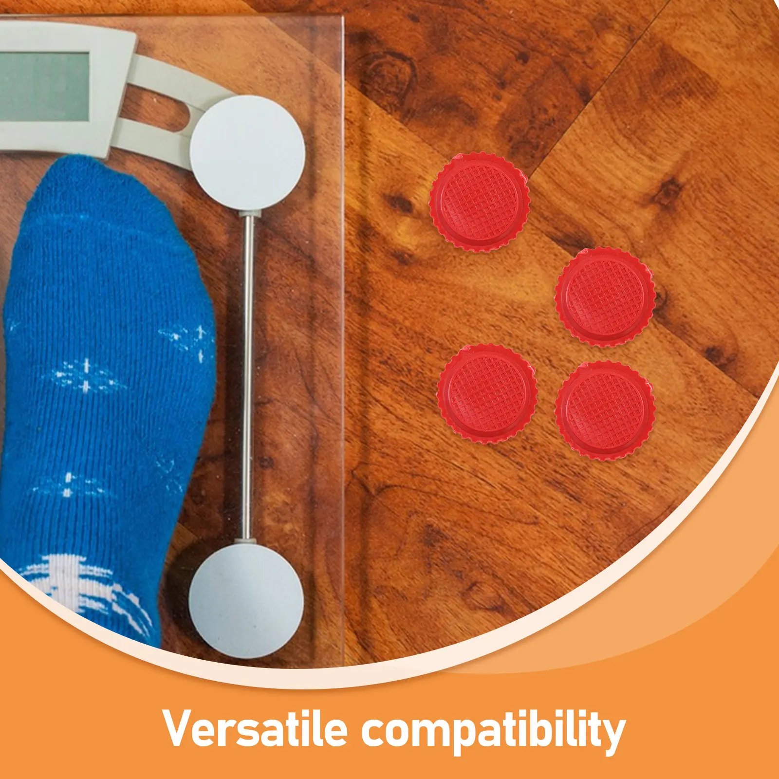 4Pcs Electronic Scale Foot Supports Screw-in Rubber Base Non-Slip Stable for Bathroom Kitchen Digital Heavy Duty Weighing Scale