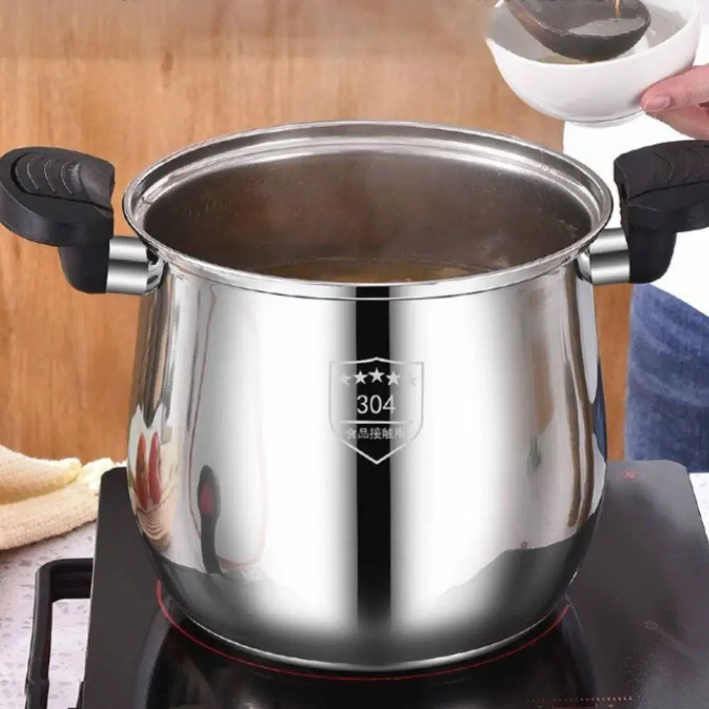Pentole da cucina Pentola a micropressione in acciaio inossidabile 304 Pentola per zuppa di grande capacità da 8 litri Pentola per zuppa antiaderente antiscottatura